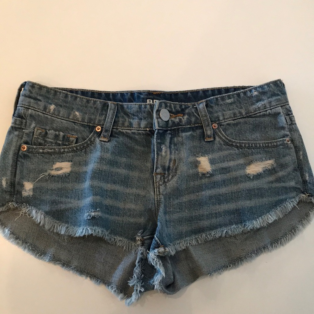 BDG low rise cut off dolphin jean shorts